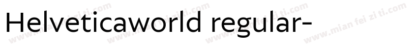 Helveticaworld regular字体转换